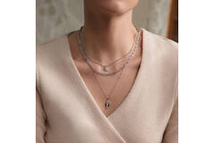  Modern Muse - Necklaces with pendant - Silver / Rhodium plated - Pearl - 50cm